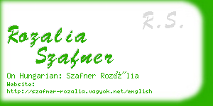 rozalia szafner business card